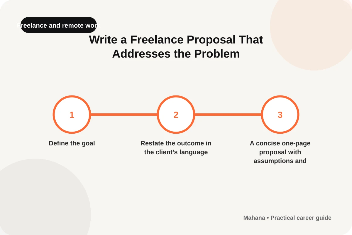 English visual guide for Write a Freelance Proposal That Addresses the Problem