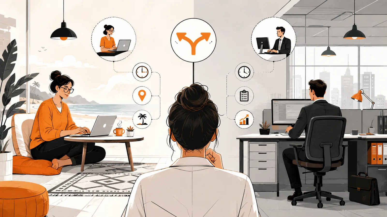 Comparing freelancing and employment for flexibility, stability, and structure