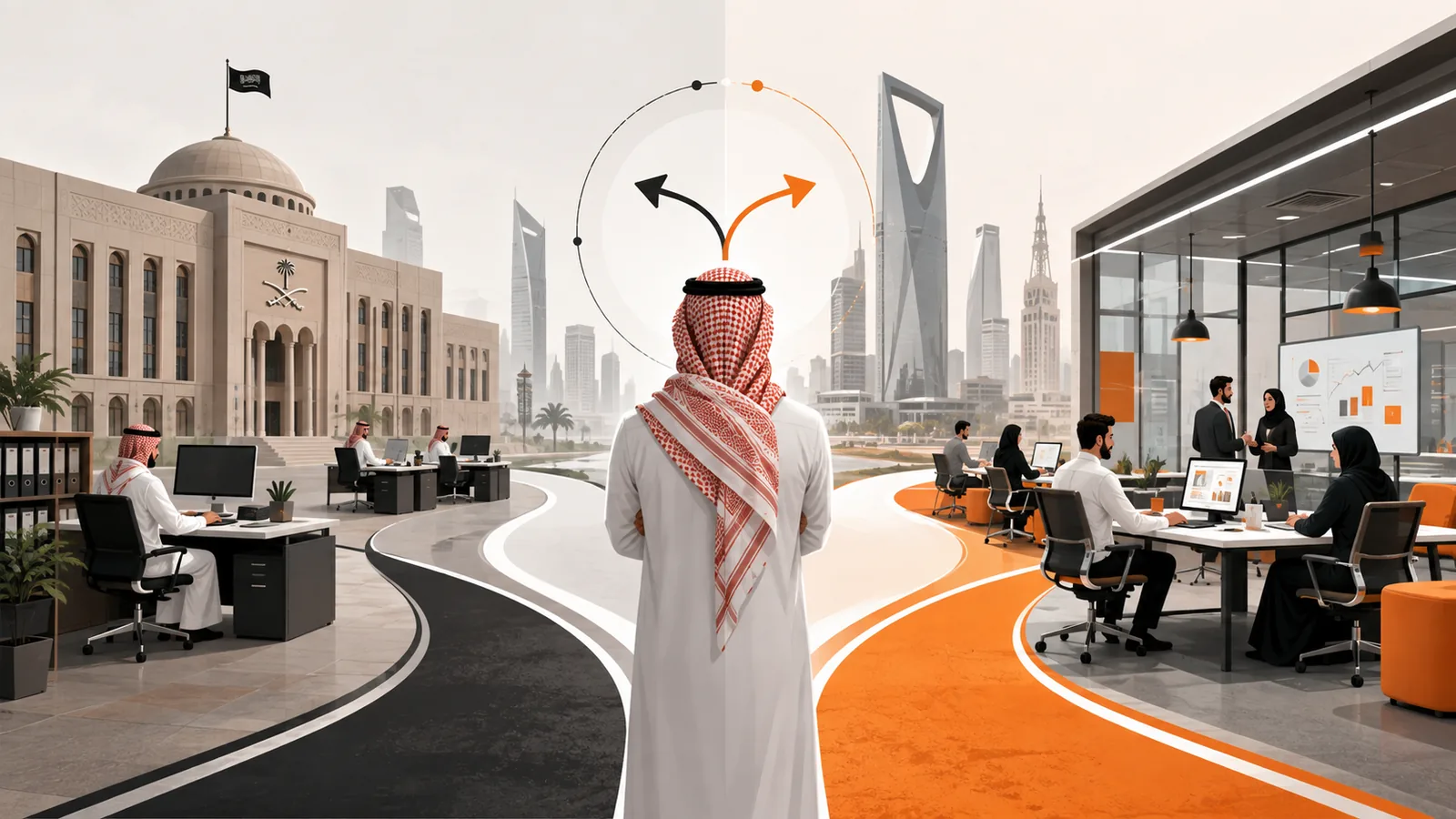 A practical comparison between government and private-sector work in Saudi Arabia
