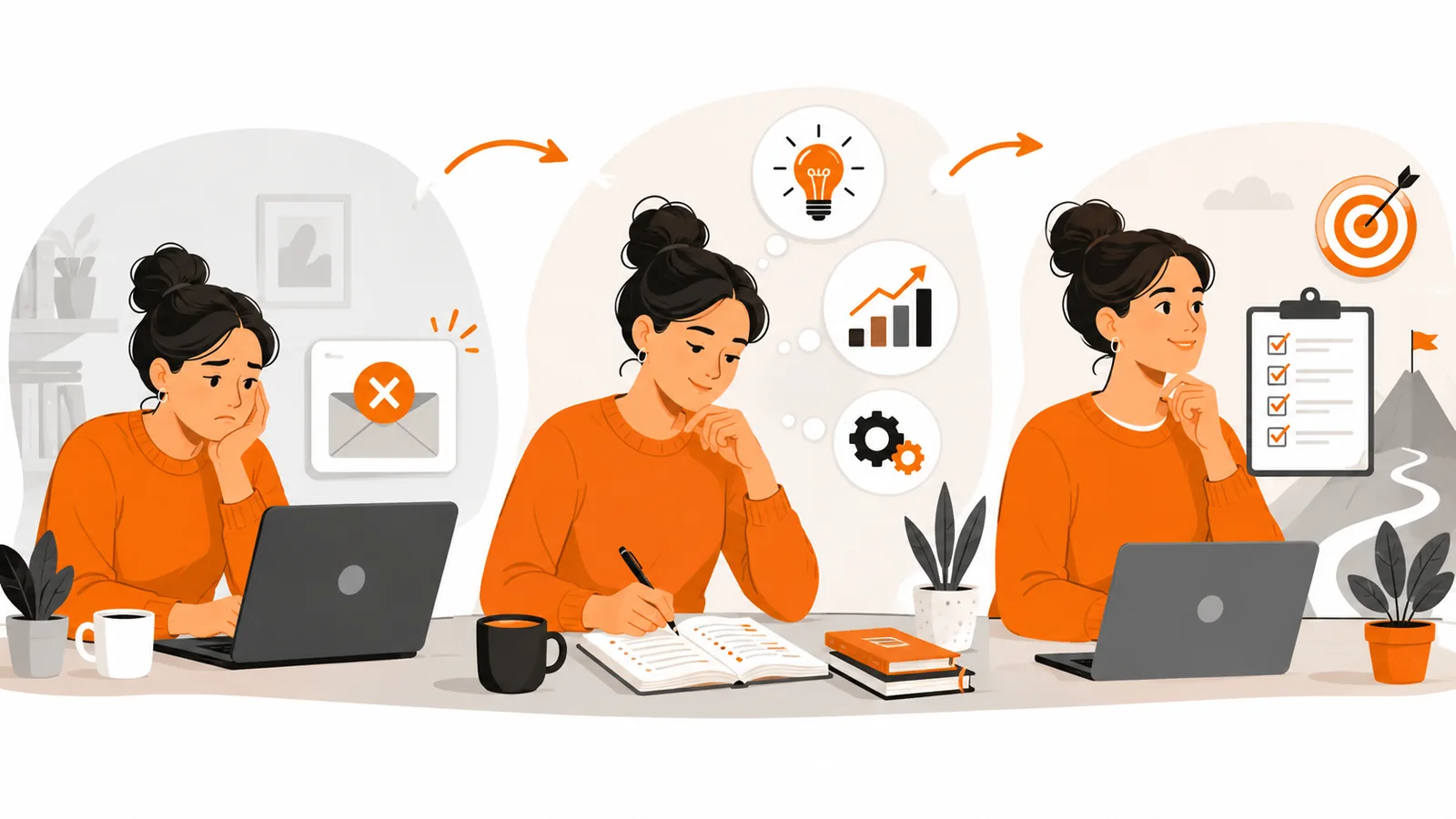 Turning job rejection into review, improvement, and a next step